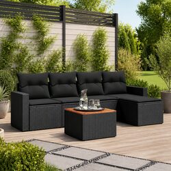 Compact 6 Piece Garden Sofa Set for Outdoor Spaces