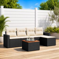 Concise Overview of 6 Piece Black Outdoor Sofa Set