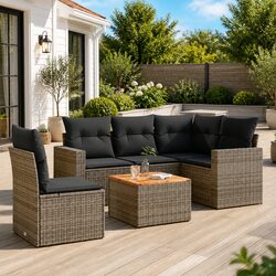6 Piece Garden Sofa Set for Easy Setup