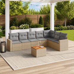 8 Piece Garden Sofa Set with Padded Cushions