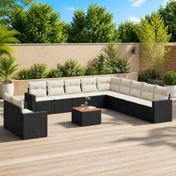 Compact 12-Piece Garden Sofa Set with Maximum Comfort