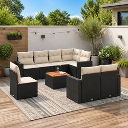 Concise 9-Piece Garden Sofa Set for Your Patio
