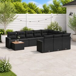 Compact 11 Piece Outdoor Sectional Sofa Set with Cushions