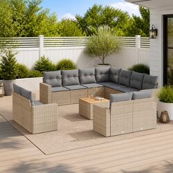 Compact 12-Piece Outdoor Sectional Sofa Set