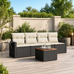 Compact and Stylish 5 Piece Outdoor Sectional Sofa Set
