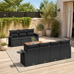 Compact 8-Piece Outdoor Sofa Set for Effortless Living