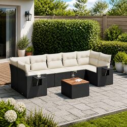 Friendly 8-Piece Modular Outdoor Sectional Sofa Set