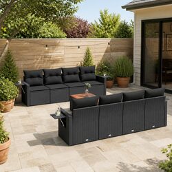 Concise 9 Piece Outdoor Sofa Set for Versatile Spaces
