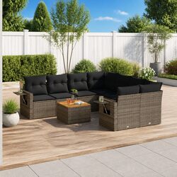 Concise 9-Piece Outdoor Sectional Sofa Set Features