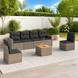 Concise 7 Piece Outdoor Sofa Set for Relaxation