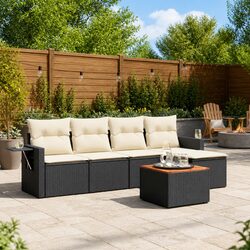 Compact 6-Piece Outdoor Sectional Sofa Set