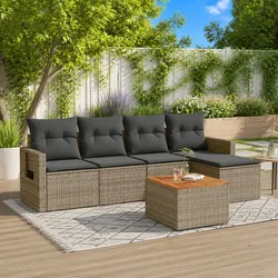 Sleek 6 Piece Garden Sofa Set with Practical Design
