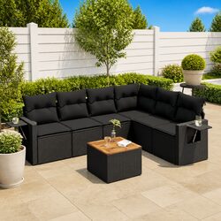 Compact and Stylish 7-Piece Outdoor Sectional Sofa Set