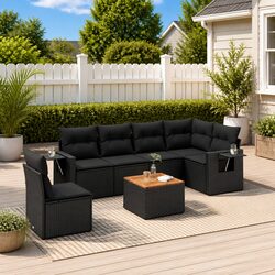 Compact and Modern 7-Piece Outdoor Sectional Set
