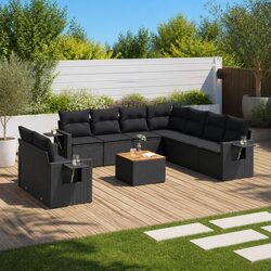 Compact and Stylish 10 Piece Outdoor Sofa Set