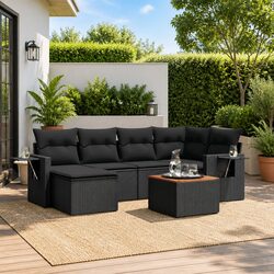Concise 7-Piece Outdoor Sectional Sofa Set Features