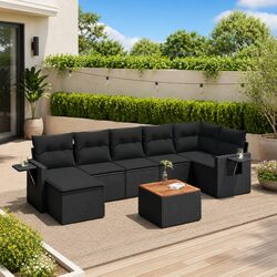 Compact and Durable 8 Piece Garden Sofa Set