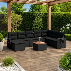 Compact 9-Piece Outdoor Sectional Sofa for Easy Setup