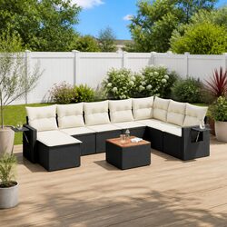 Compact and Chic 9 Piece Outdoor Sofa Set