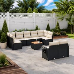 Compact and Stylish 10-Piece Outdoor Sofa Set
