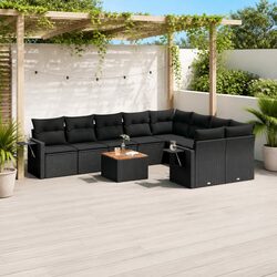 Compact and Stylish 10-Piece Outdoor Sofa Set