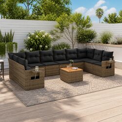Compact and Stylish 11-Piece Outdoor Sofa Set