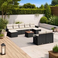 Concise 10-Piece Outdoor Sectional Sofa Set