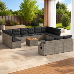 Concise 14-Piece Modular Outdoor Sofa Set