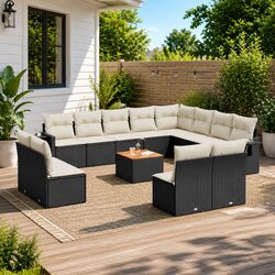 Compact 13 Piece Outdoor Sectional Sofa Set