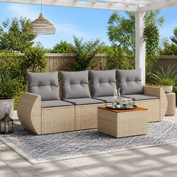 5 Piece Garden Sofa Set for Outdoor Relaxation