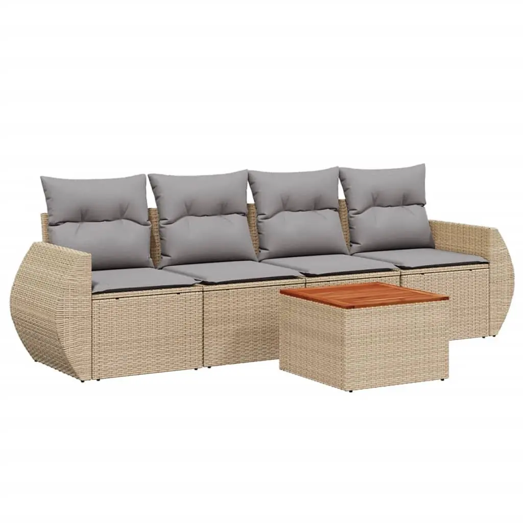 5 Piece Garden Sofa Set for Outdoor Relaxation