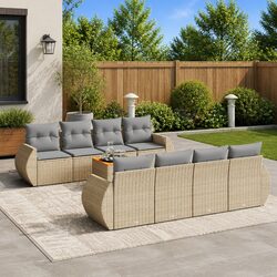 Beige 9 Piece Outdoor Sofa Set - Quality and Style