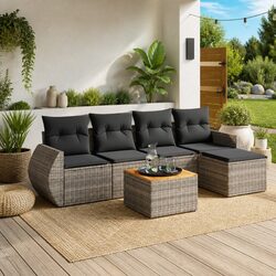 Concise Description of 6-Piece Garden Sofa Set