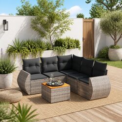 6 Piece Garden Sofa Set: Compact, Stylish and Comfortable