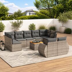 10-Piece Outdoor Garden Sofa Set - Easy to Arrange and Clean