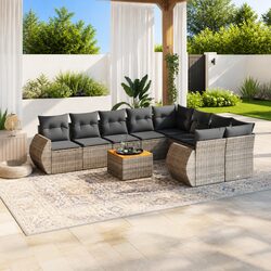 Concise and Reliable 10-Piece Garden Sofa Set