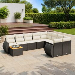 Concise 10 Piece Outdoor Garden Sofa Set