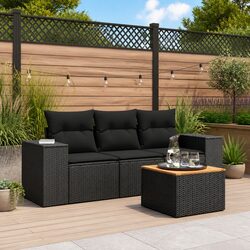 Concise and Confident 4 Piece Garden Sofa Set