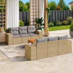 Concise 7 Piece Outdoor Sofa Set for Modern Patios