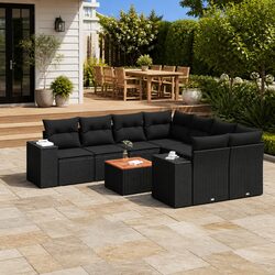 Compact and Stylish 9-Piece Outdoor Sofa Set
