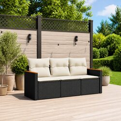 Concise 3 Piece Garden Sofa Set for Outdoor Relaxation