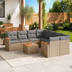 Concise 9 Piece Modular Garden Sofa Set for Outdoors