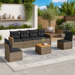 7 Piece Garden Sofa Set - Compact and Comfortable