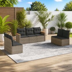 Your New Favorite 7-Piece Garden Sofa Set in Grey