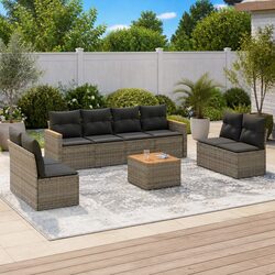 Compact 9 Piece Outdoor Sofa Set for Any Space