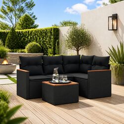 Compact 5 Piece Garden Sofa Set for Outdoor Relaxation