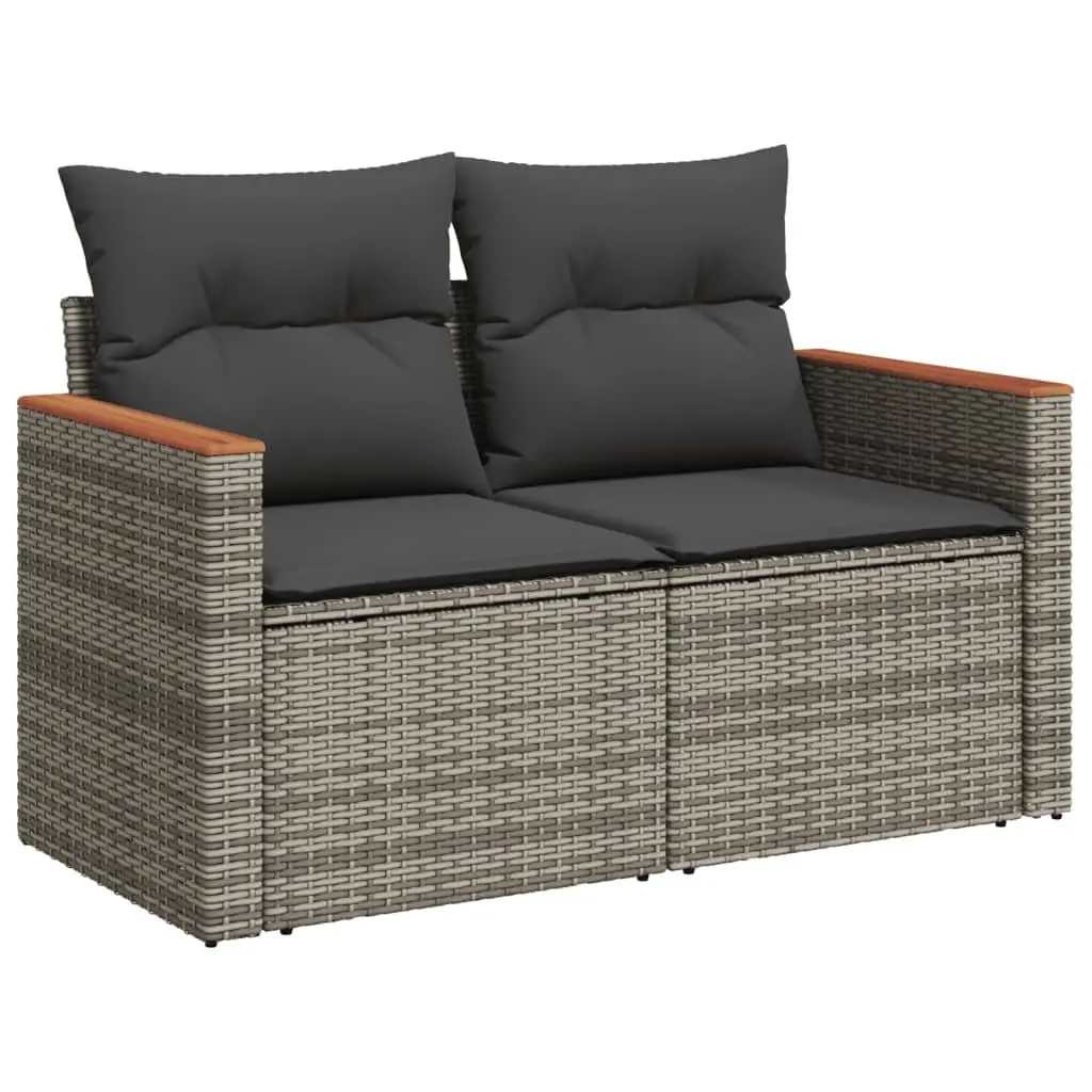 6 Piece Garden Sofa Set Outdoor Furniture Patio Lounge Chairs Table Grey