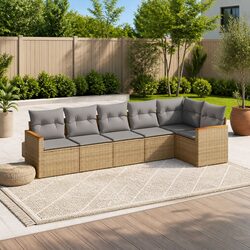 Compact and Stylish 6-Piece Garden Sofa Set