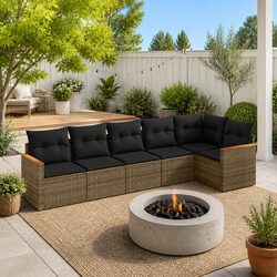 Concise 6-Piece Outdoor Sofa Set for Relaxation
