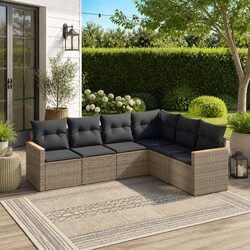 6-Piece Garden Sofa Set: Comfortable Outdoor Seating